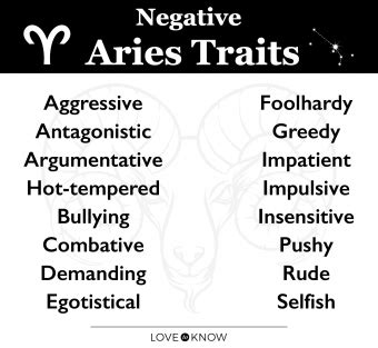 aries flaws|bad traits of aries woman.